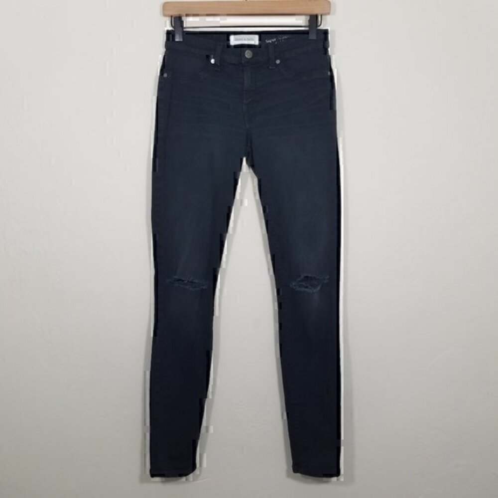 Henry & Belle Super Skinny Ankle Distressed Stretch Jeans Size 27
